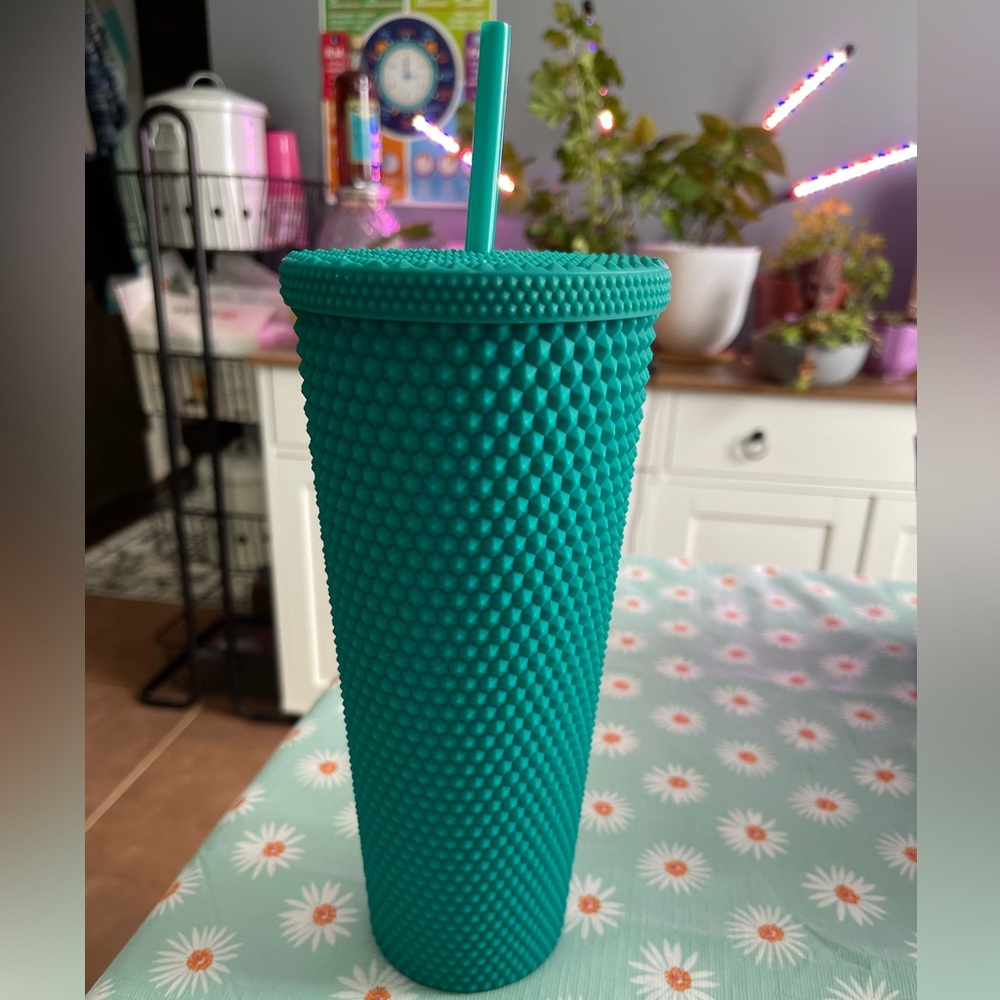 Teal textured cup